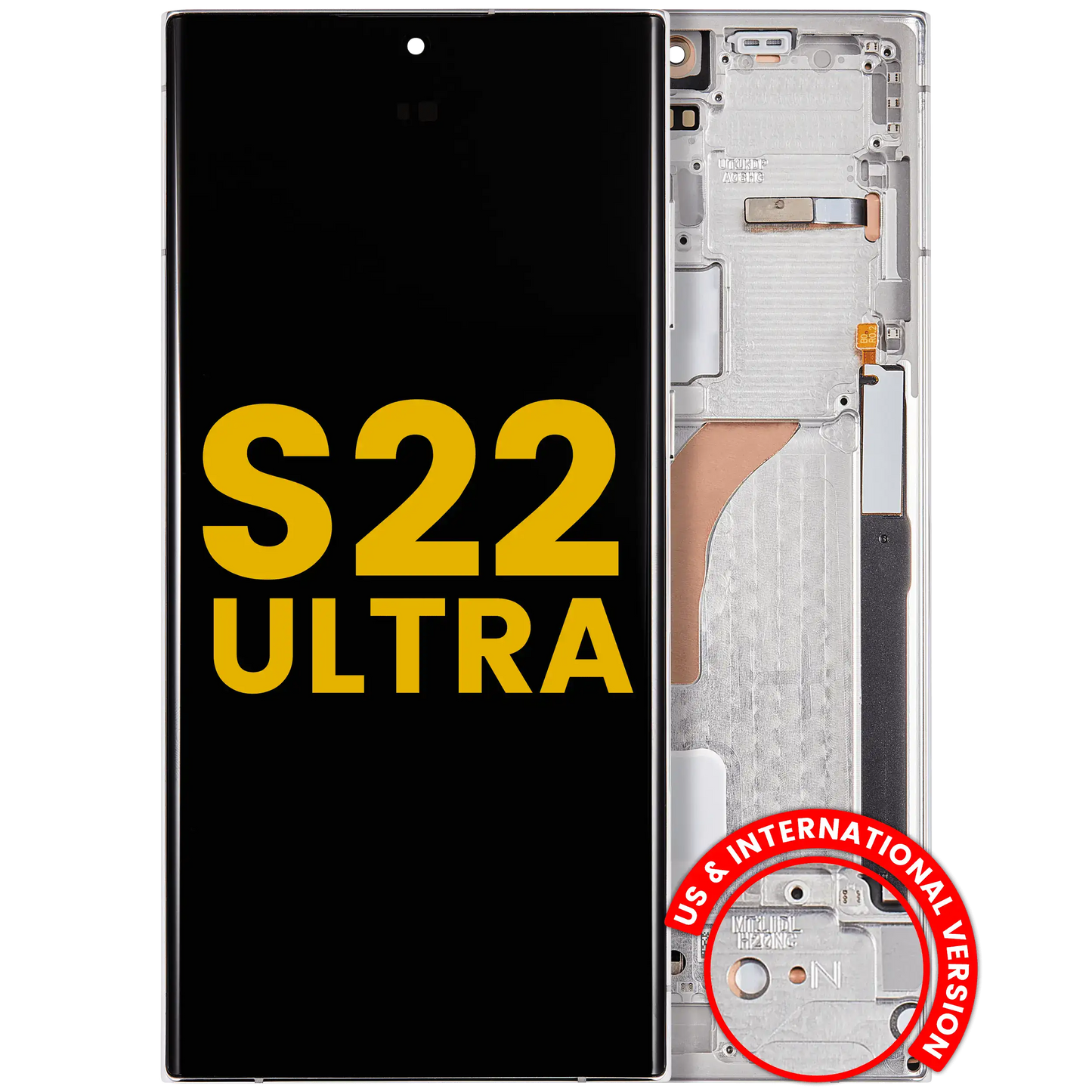 OLED Assembly With Frame For Samsung Galaxy S22 Ultra 5G (US & International Version) (Refurbished) (Phantom White)