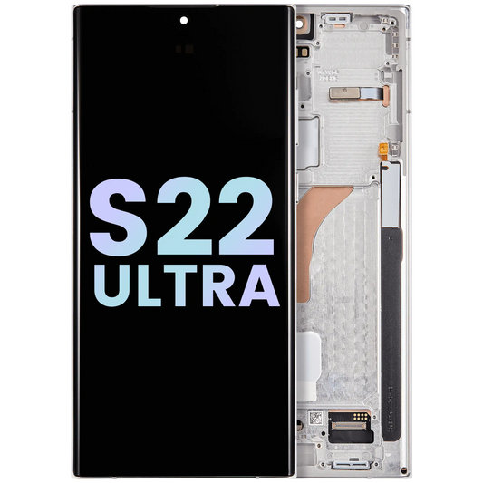 OLED Assembly With Frame For Samsung Galaxy S22 Ultra 5G (Service Pack) (Phantom White)