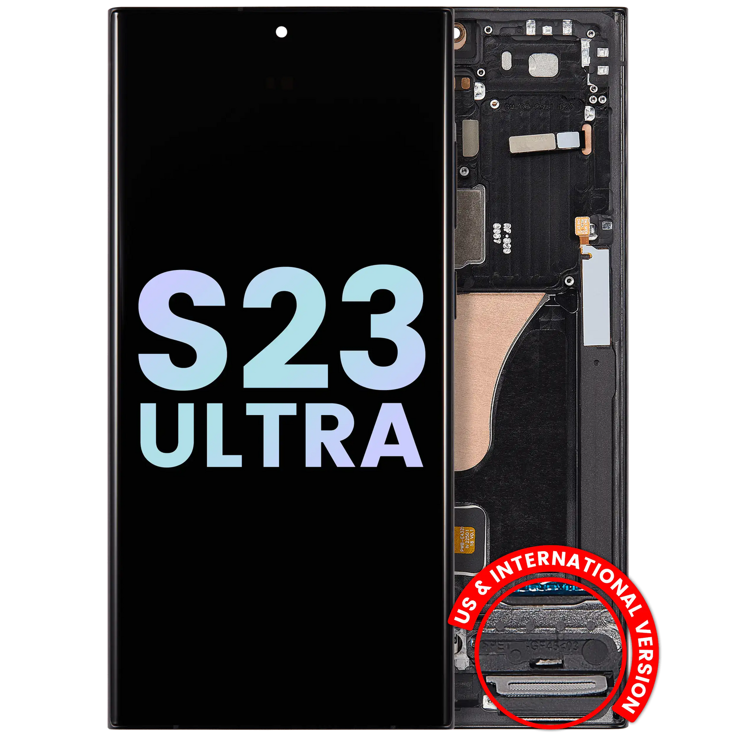 OLED Assembly With Frame For Samsung Galaxy S23 Ultra 5G (US & International) (Service Pack) (Graphite)
