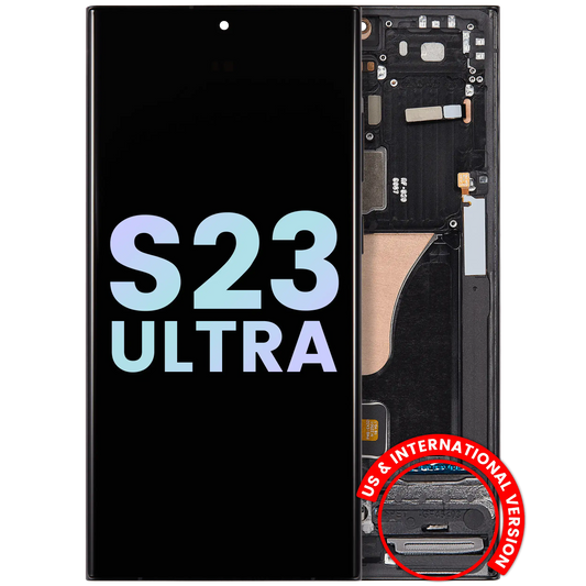 OLED Assembly With Frame For Samsung Galaxy S23 Ultra 5G (US & International) (Service Pack) (Graphite)