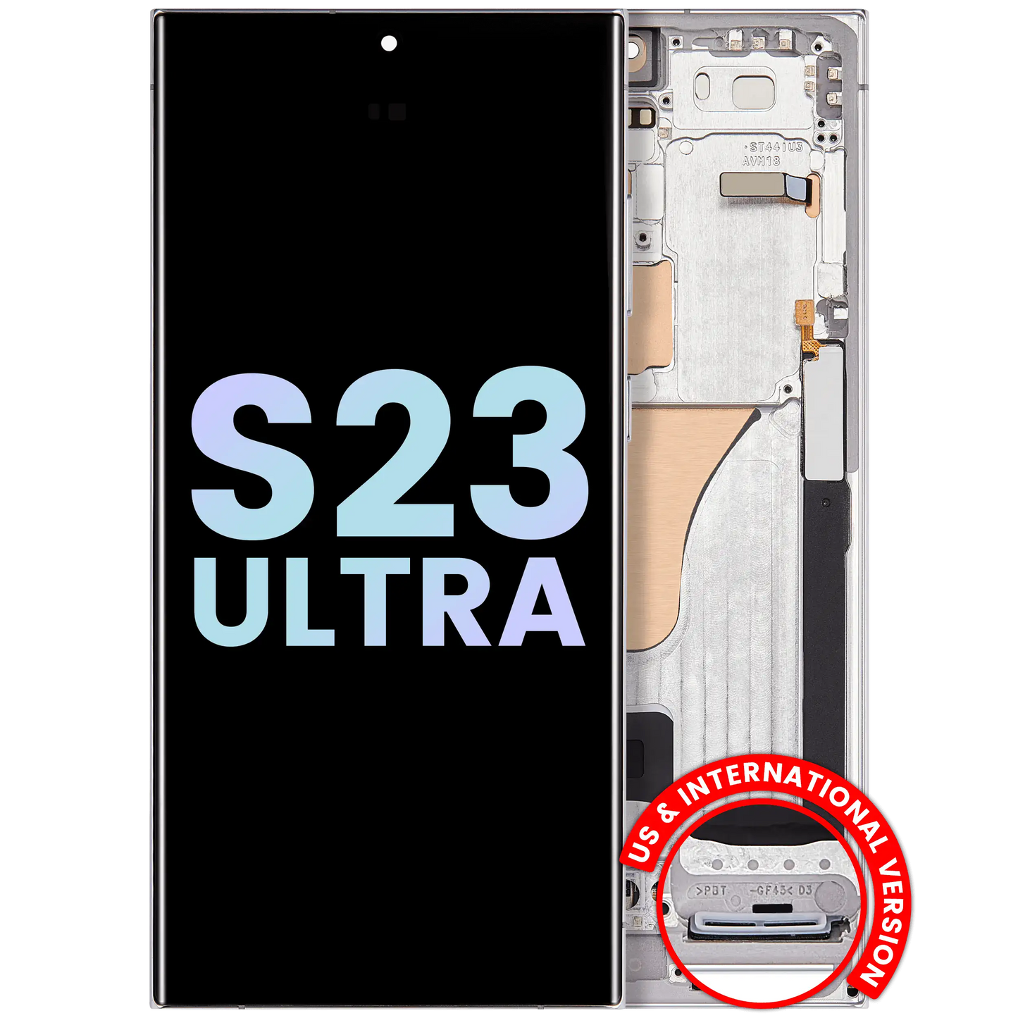 OLED Assembly With Frame For Samsung Galaxy S23 Ultra 5G (US & International) (Service Pack) (Sky Blue & Lime)