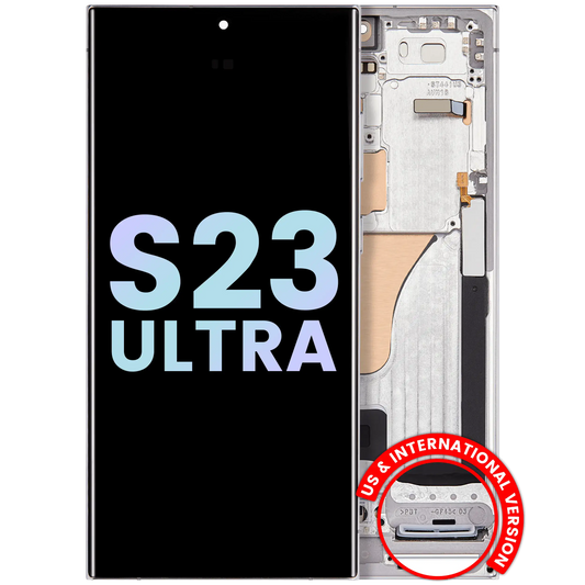 OLED Assembly With Frame For Samsung Galaxy S23 Ultra 5G (US & International) (Service Pack) (Sky Blue & Lime)