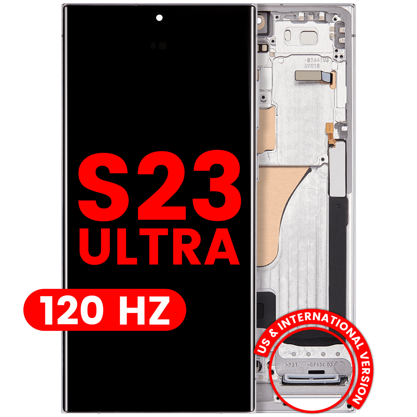 OLED Assembly With Frame For Samsung Galaxy S23 Ultra (US & International) (Aftermarket Pro) (120Hz) (Sky Blue)