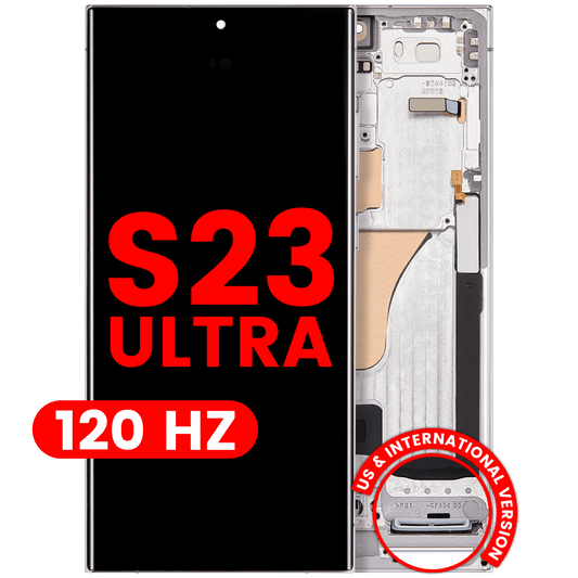 OLED Assembly With Frame For Samsung Galaxy S23 Ultra (US & International) (Aftermarket Pro) (120Hz) (Sky Blue)