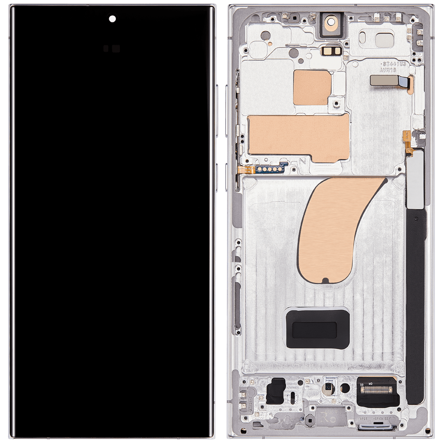 OLED Assembly With Frame For Samsung Galaxy S23 Ultra (US & International) (Aftermarket Pro) (120Hz) (Sky Blue)