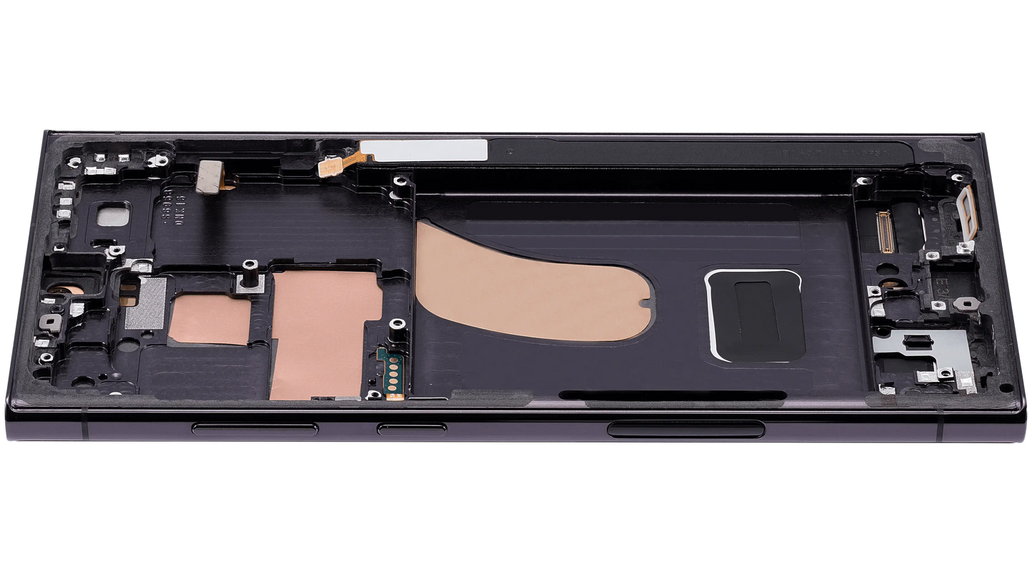 OLED Assembly With Frame For Samsung Galaxy S23 Ultra (US & International) (Aftermarket Pro) (120Hz) (Phantom Black)