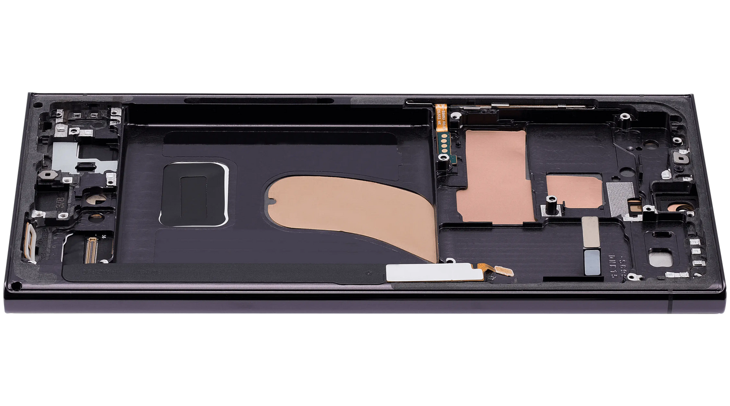 OLED Assembly With Frame For Samsung Galaxy S23 Ultra (US & International) (Aftermarket Pro) (120Hz) (Phantom Black)