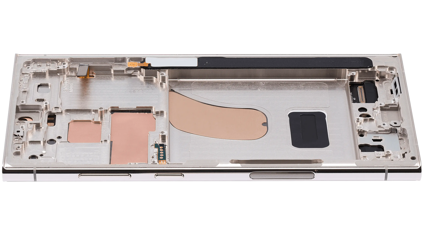 OLED Assembly With Frame For Samsung Galaxy S23 Ultra (US & International) (Aftermarket Pro) (120Hz) (Cream)