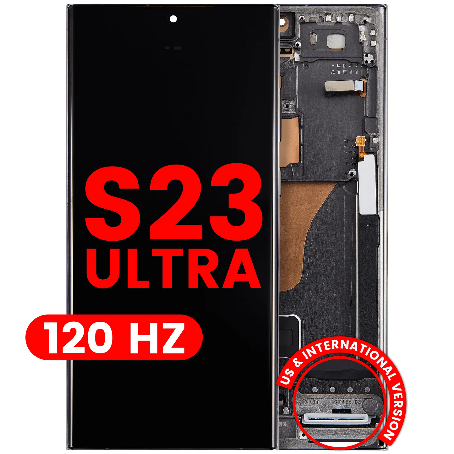 OLED Assembly With Frame For Samsung Galaxy S23 Ultra (US & International) (Aftermarket Pro) (120Hz) (Green)