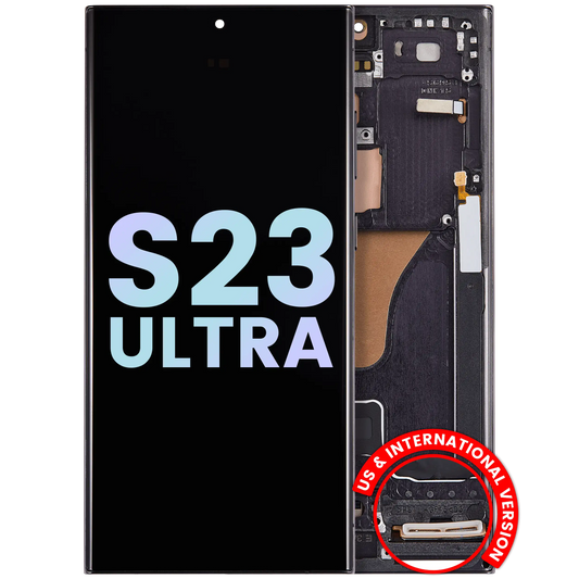 OLED Assembly With Frame For Samsung Galaxy S23 Ultra 5G (US & International) (Service Pack) (Phantom Black)