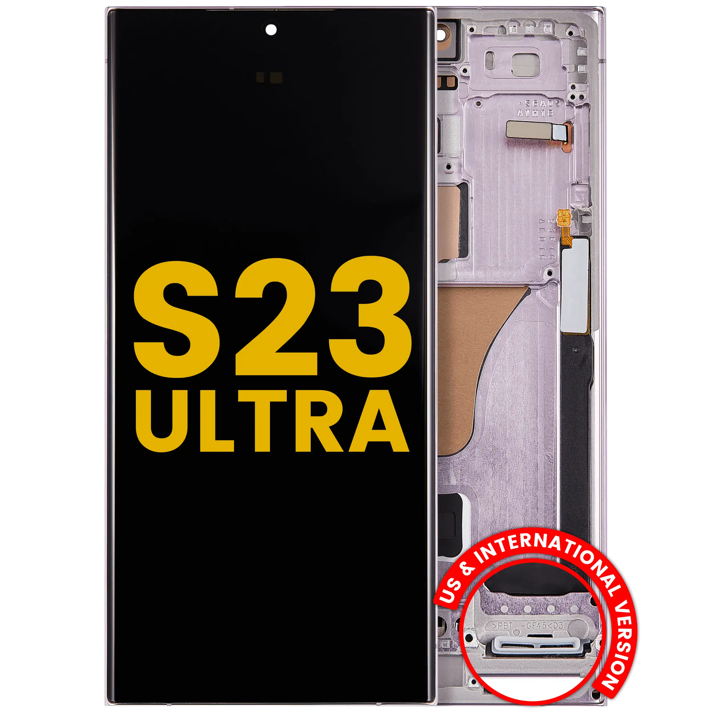 OLED Assembly With Frame For Samsung Galaxy S23 Ultra (US & International) (Refurbished) (Lavender)