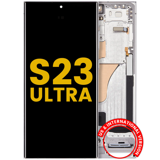 OLED Assembly With Frame For Samsung Galaxy S23 Ultra (US & International) (Refurbished) (Sky Blue)