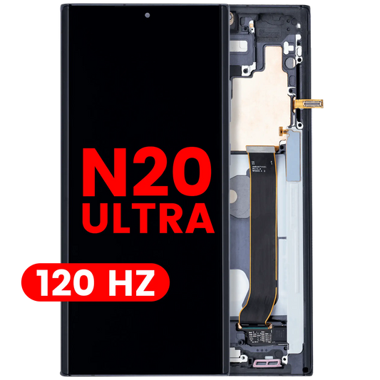 OLED Assembly With Frame For Samsung Galaxy Note 20 Ultra 5G (Aftermarket Pro) (120Hz) (Mystic Black)