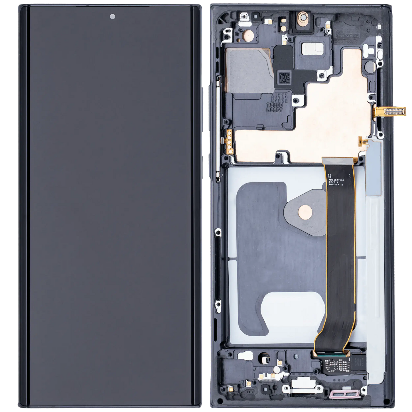 OLED Assembly With Frame For Samsung Galaxy Note 20 Ultra 5G (Aftermarket Pro) (120Hz) (Mystic Black)