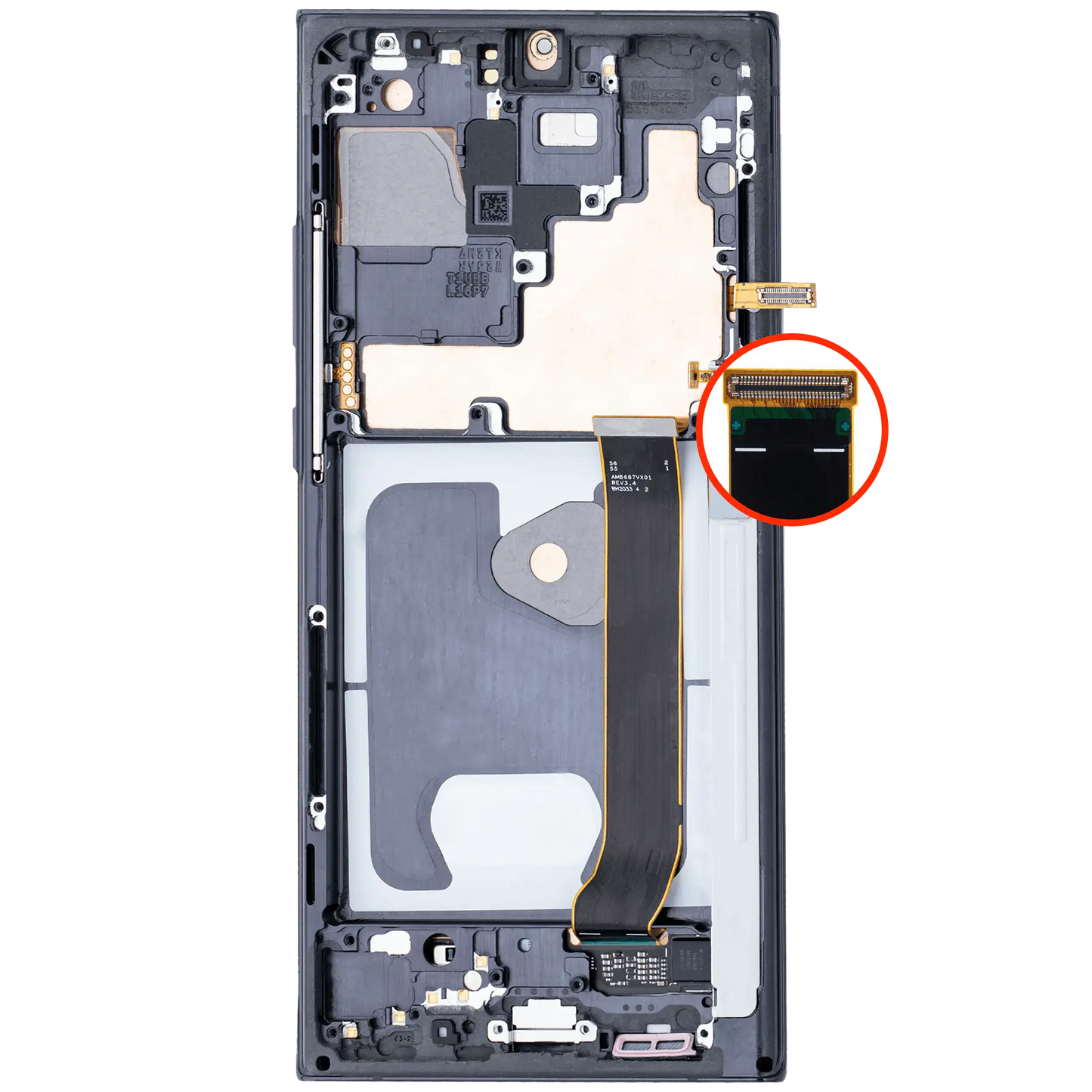 OLED Assembly With Frame For Samsung Galaxy Note 20 Ultra 5G (Aftermarket Pro) (120Hz) (Mystic Black)
