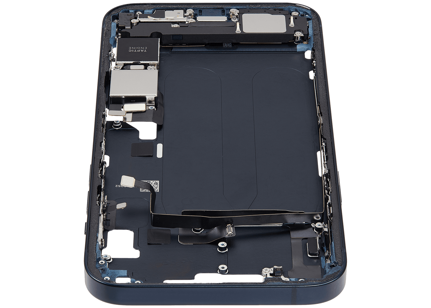 Mid-Frame Housing W/ Charging Port Flex & Small Parts For iPhone 14 Plus (US Version) (Used OEM Pull: Grade B) (Midnight)