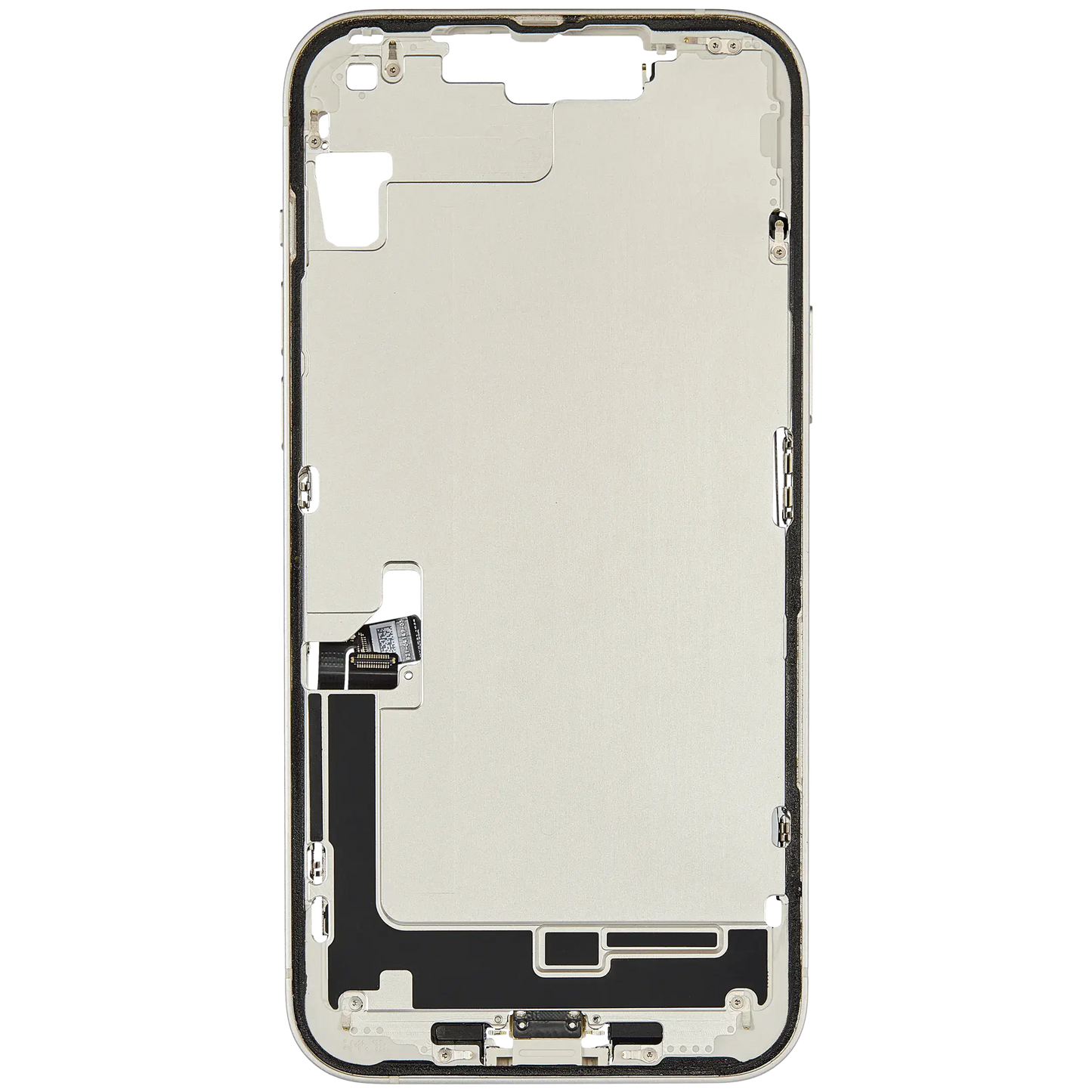 Mid-Frame Housing W/ Charging Port Flex & Small Parts For iPhone 14 Plus (US Version) (Used OEM Pull: Grade C) (Starlight)