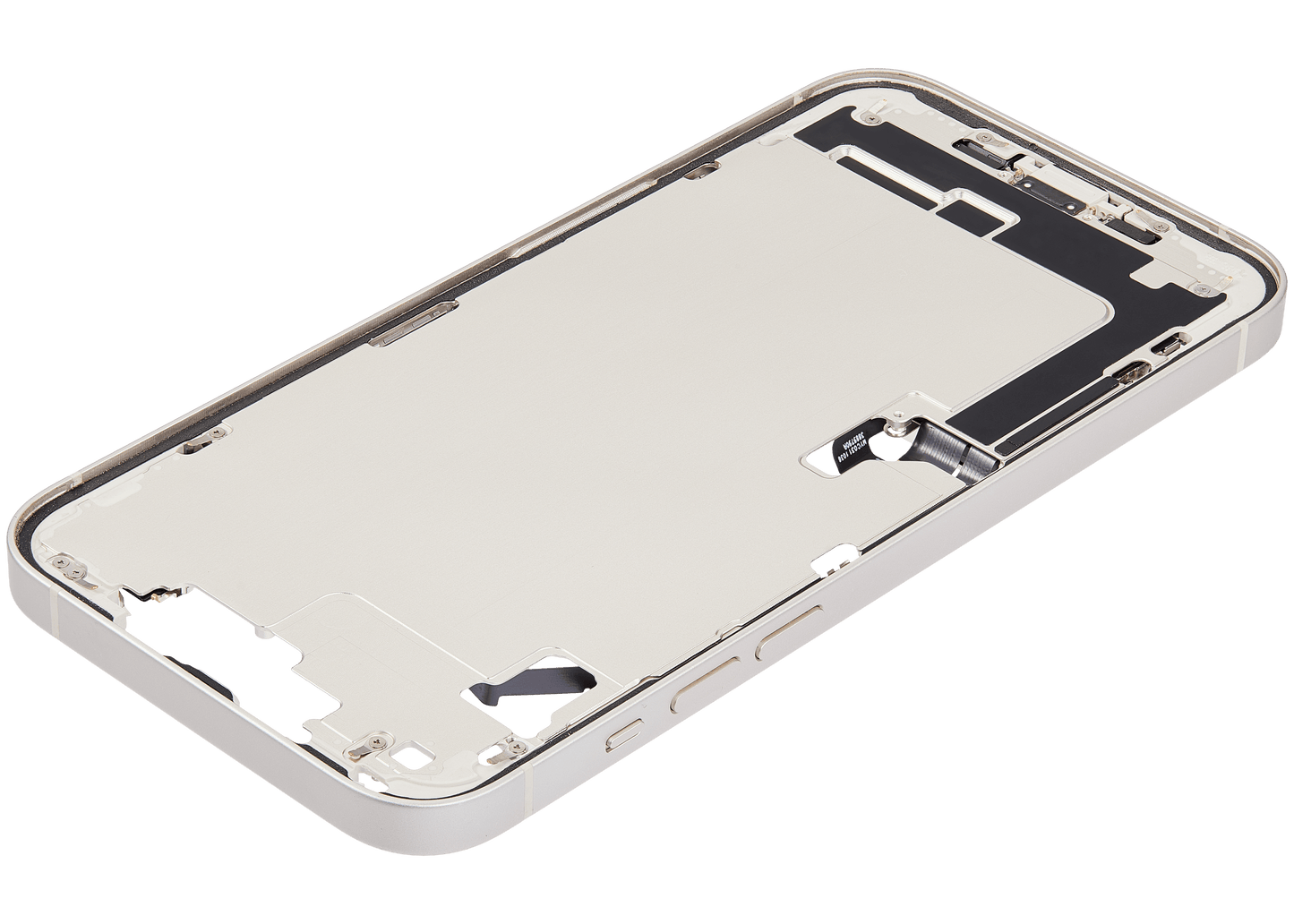 Mid-Frame Housing W/ Charging Port Flex & Small Parts For iPhone 14 Plus (US Version) (Used OEM Pull: Grade C) (Starlight)