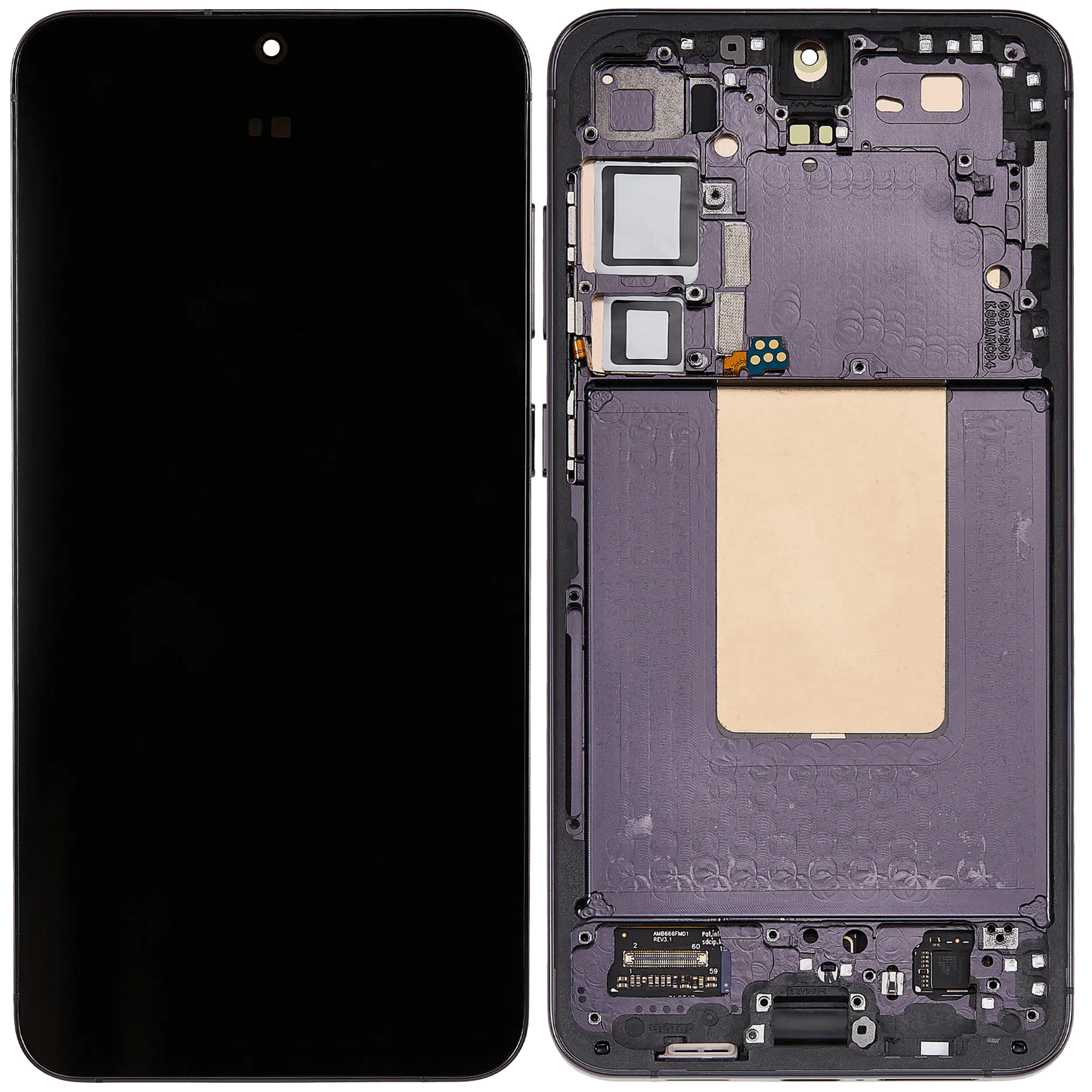 OLED Assembly With Frame Compatible For Samsung Galaxy S24 Plus 5G (US & International Version) (Aftermarket Plus) (Onyx Black)