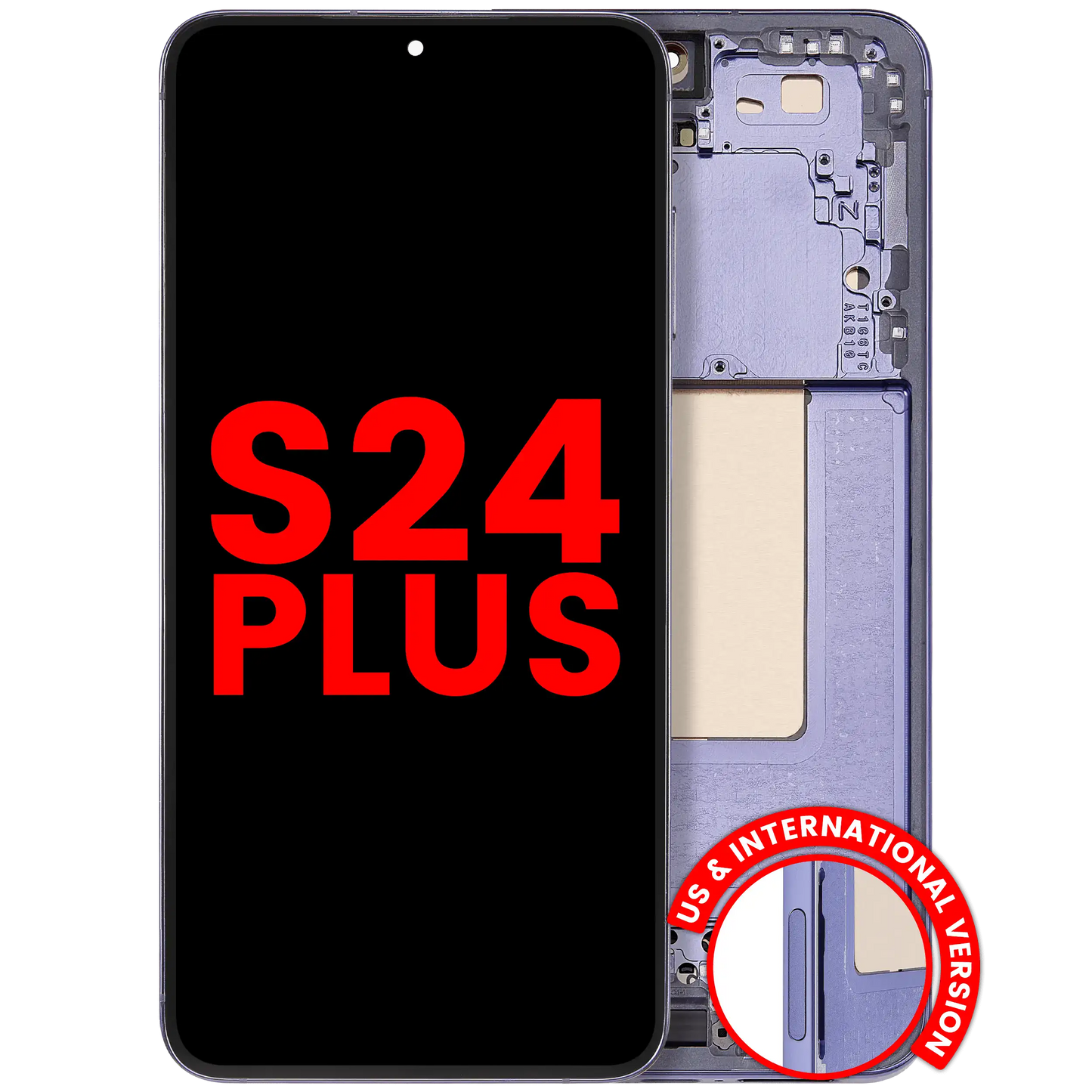 OLED Assembly With Frame Compatible For Samsung Galaxy S24 Plus 5G (US & International Version) (Aftermarket Plus) (Cobalt Violet)