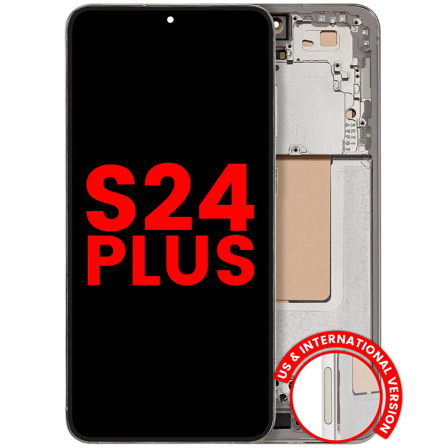 OLED Assembly With Frame Compatible For Samsung Galaxy S24 Plus 5G (US & International Version) (Aftermarket Plus) (Amber Yellow)