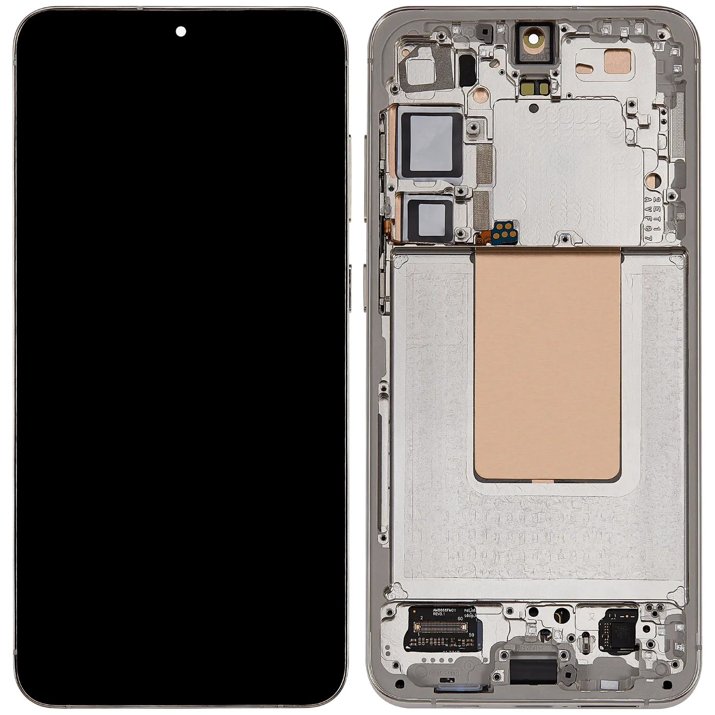 OLED Assembly With Frame Compatible For Samsung Galaxy S24 Plus 5G (US & International Version) (Aftermarket Plus) (Amber Yellow)