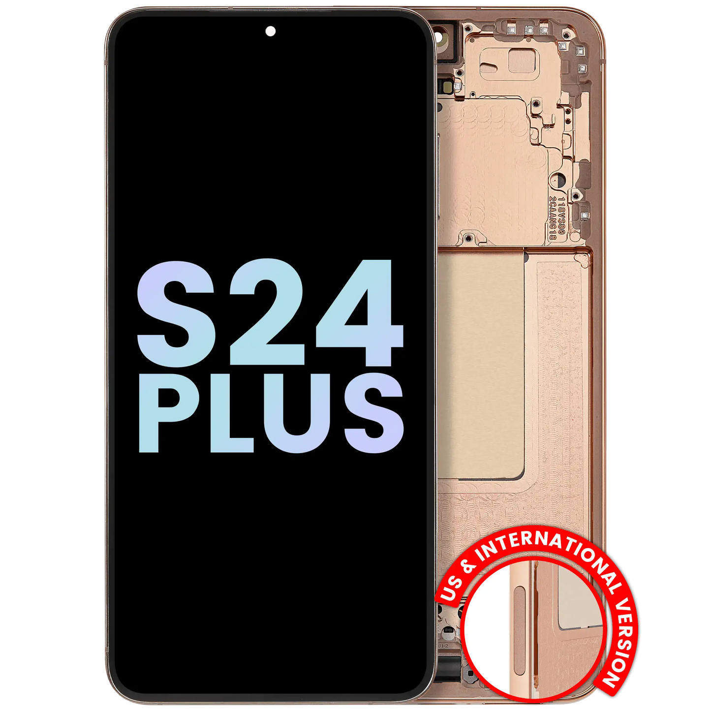 OLED Assembly With Frame For Samsung Galaxy S24 Plus 5G (US & International Version) (Service Pack) (Sandstone Orange)