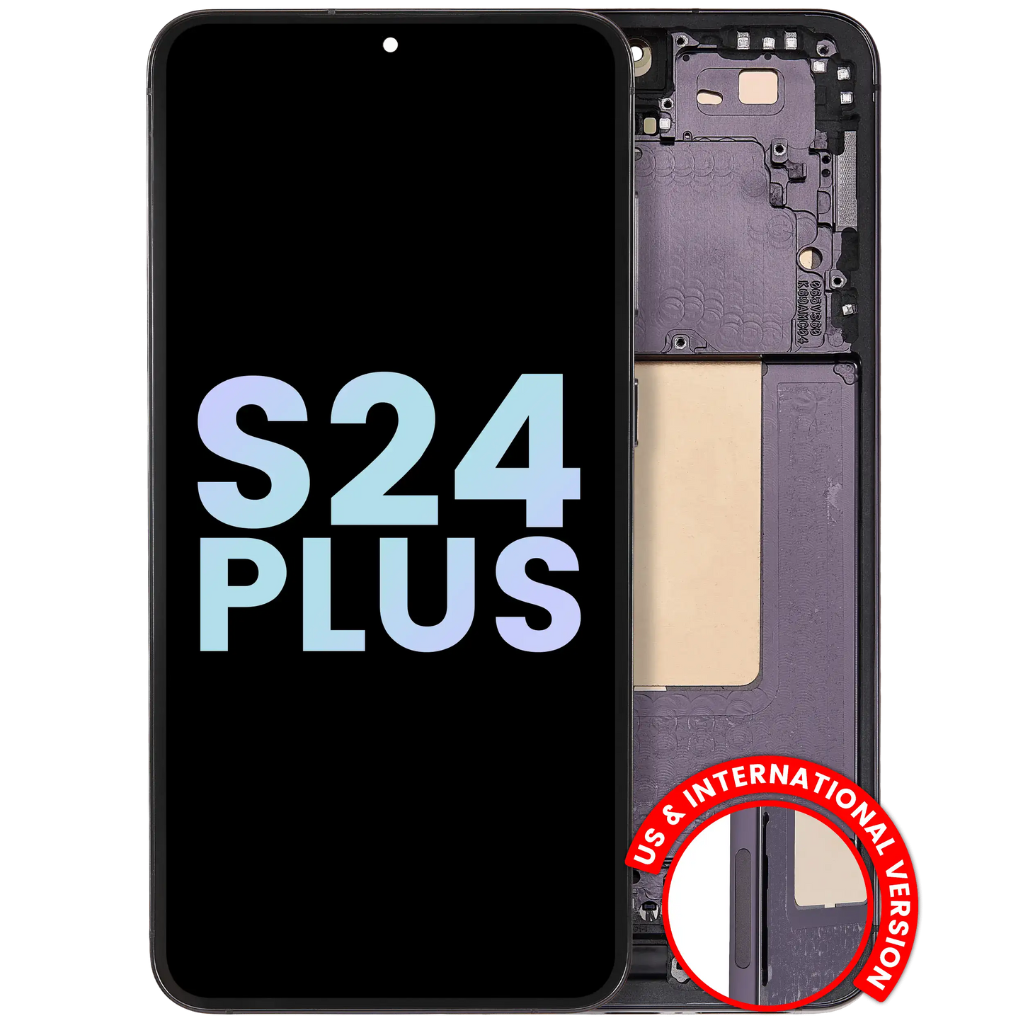 OLED Assembly With Frame For Samsung Galaxy S24 Plus 5G (US & International Version) (Service Pack) (Onyx Black)