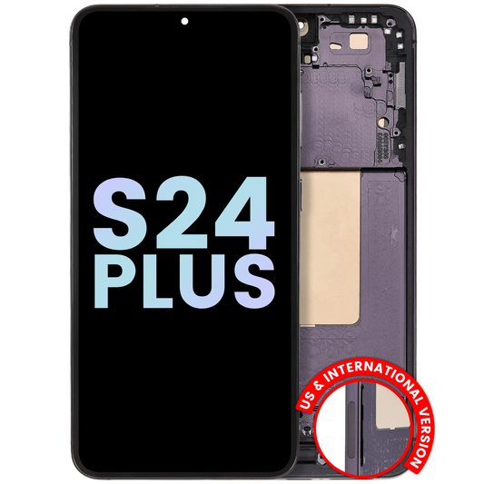 OLED Assembly With Frame For Samsung Galaxy S24 Plus 5G (US & International Version) (Service Pack) (Onyx Black)