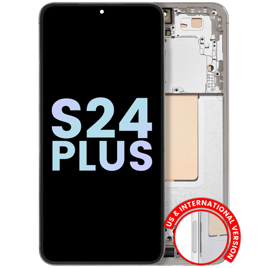 OLED Assembly With Frame For Samsung Galaxy S24 Plus 5G (US & International Version) (Service Pack) (Marble Grey)