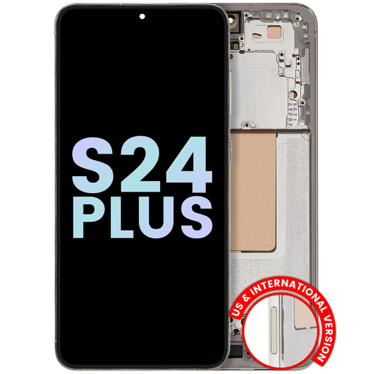 OLED Assembly With Frame For Samsung Galaxy S24 Plus 5G (US & International Version) (Service Pack) (Amber Yellow)