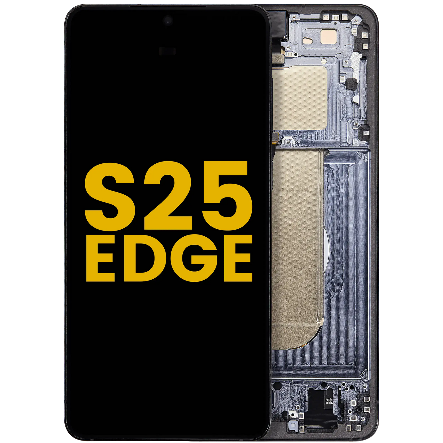 OLED Assembly With Frame For Samsung Galaxy S25 Edge (Refurbished) (Titanium Jetblack)
