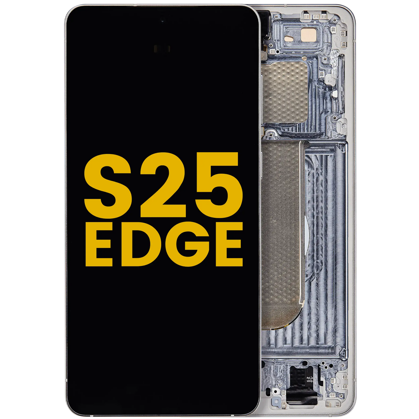 OLED Assembly With Frame For Samsung Galaxy S25 Edge (Refurbished) (Titanium Silver)