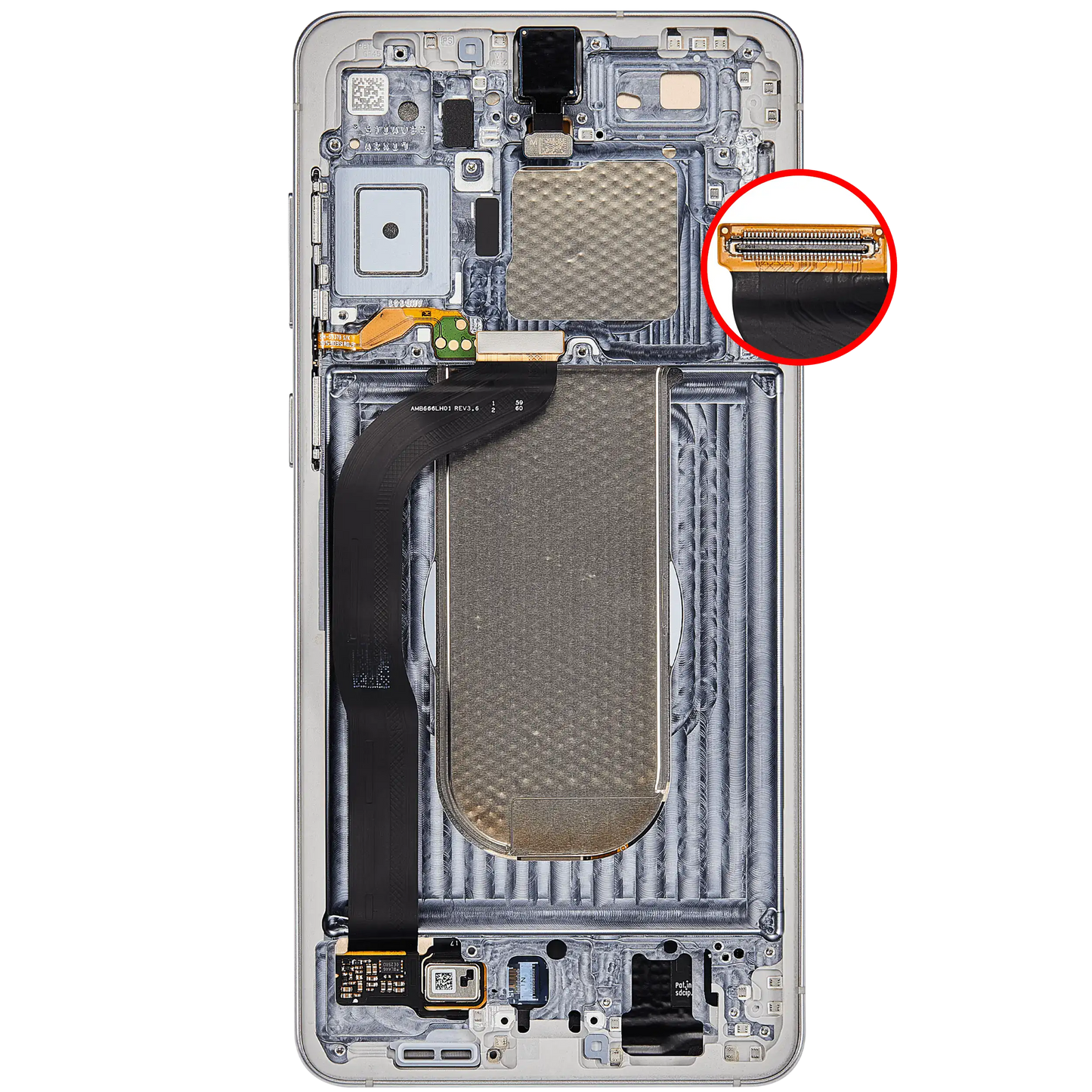 OLED Assembly With Frame For Samsung Galaxy S25 Edge (Refurbished) (Titanium Silver)