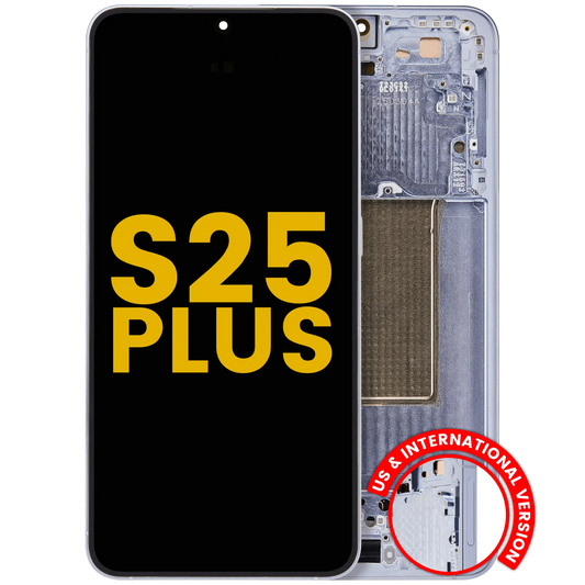OLED Assembly With Frame For Samsung Galaxy S25 Plus 5G (US & International Version) (Refurbished) (Icy Blue)