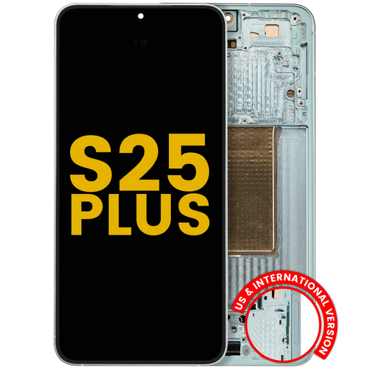 OLED Assembly With Frame For Samsung Galaxy S25 Plus 5G (US & International Version) (Refurbished) (Mint)