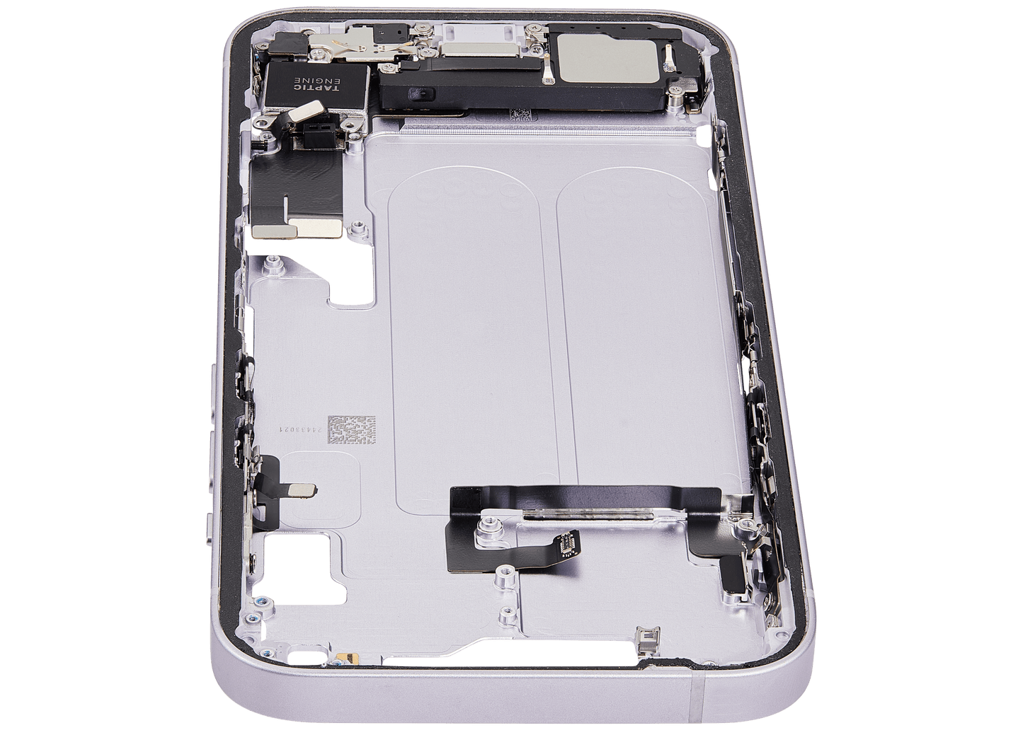 Mid-Frame Housing W/ Charging Port Flex & Small Parts For iPhone 14 (EU / Global Version) (Used OEM Pull: Grade A) (Purple)