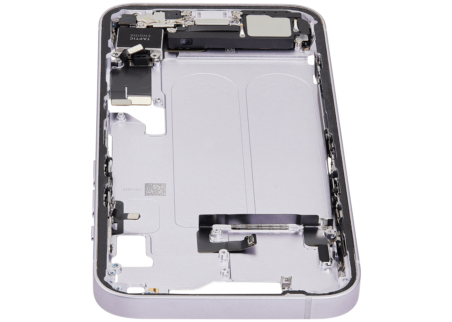 Mid-Frame Housing W/ Charging Port Flex & Small Parts For iPhone 14 (EU / Global Version) (Used OEM Pull: Grade B) (Purple)