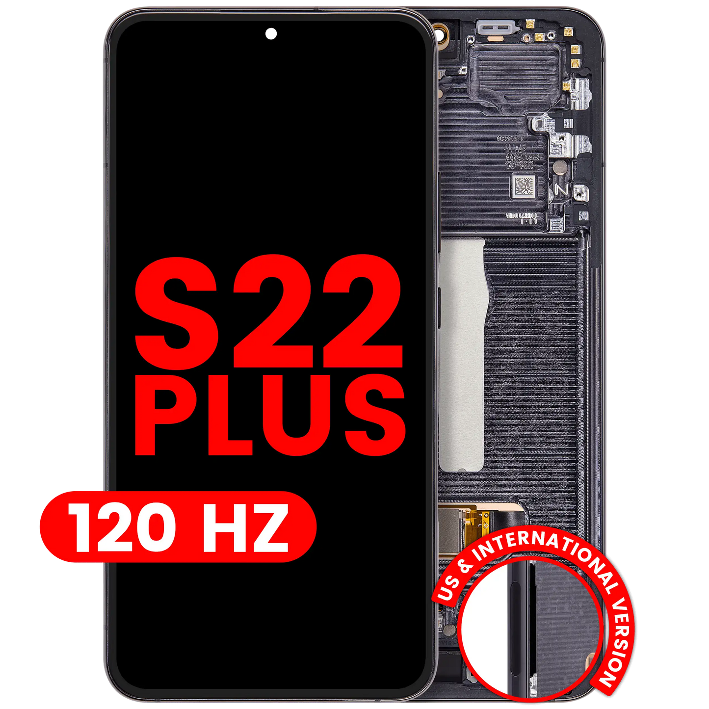OLED Assembly With Frame For Samsung Galaxy S22 Plus 5G (US & International Version) (Aftermarket Plus) (120Hz) (Phantom Black)