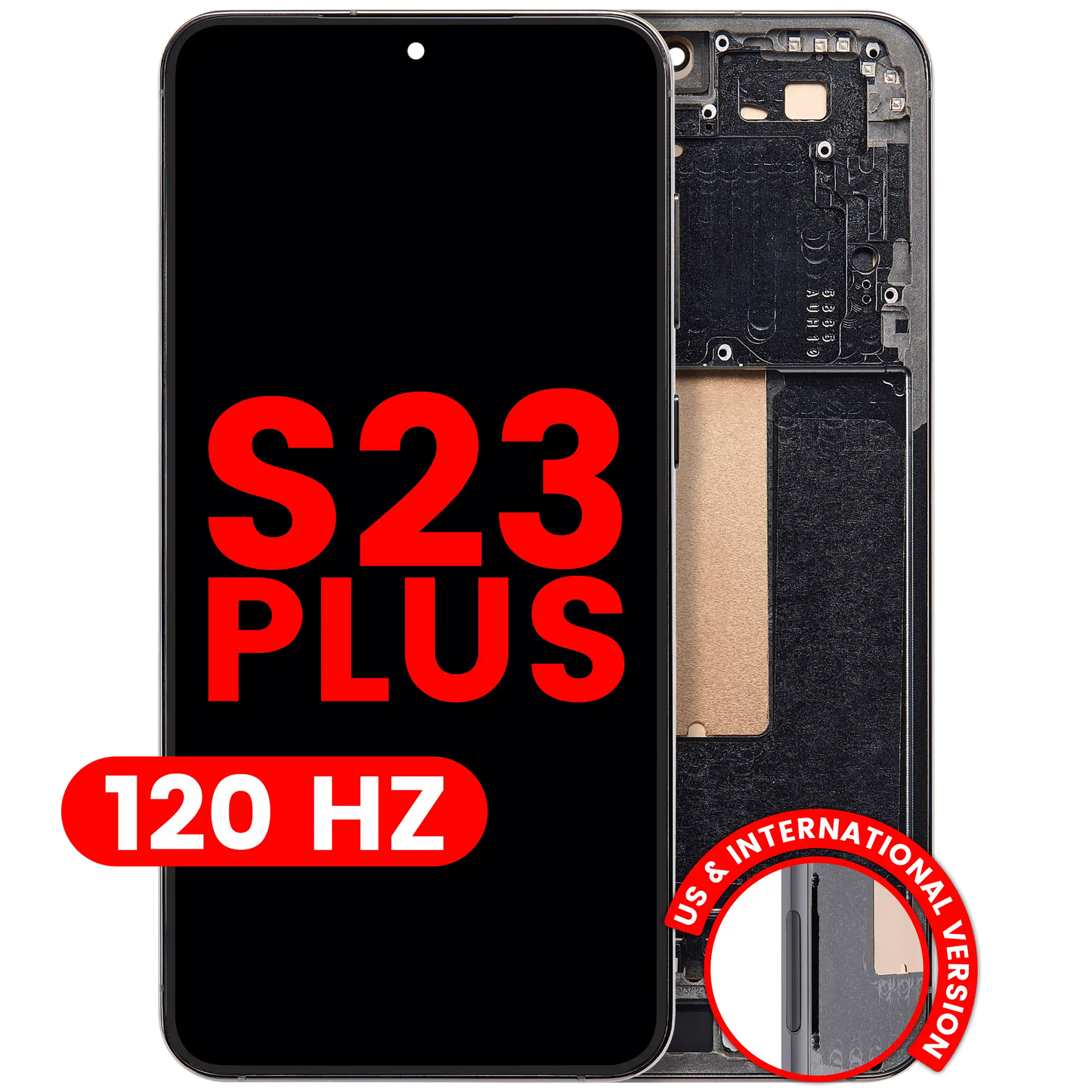 OLED Assembly With Frame For Samsung Galaxy S23 Plus (US & International) (Aftermarket Plus) (120Hz) (Green)