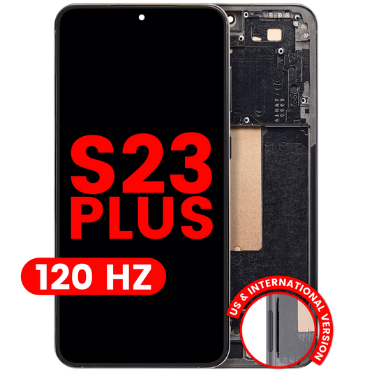 OLED Assembly With Frame For Samsung Galaxy S23 Plus (US & International) (Aftermarket Plus) (120Hz) (Green)