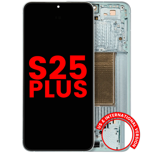 OLED Assembly With Frame For Samsung Galaxy S25 Plus 5G (US & International Version) (Aftermarket Plus) (Mint)