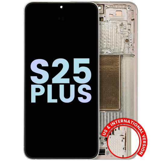 OLED Assembly With Frame For Samsung Galaxy S25 Plus 5G (US & International Version) (Service Pack) (Pink Gold)