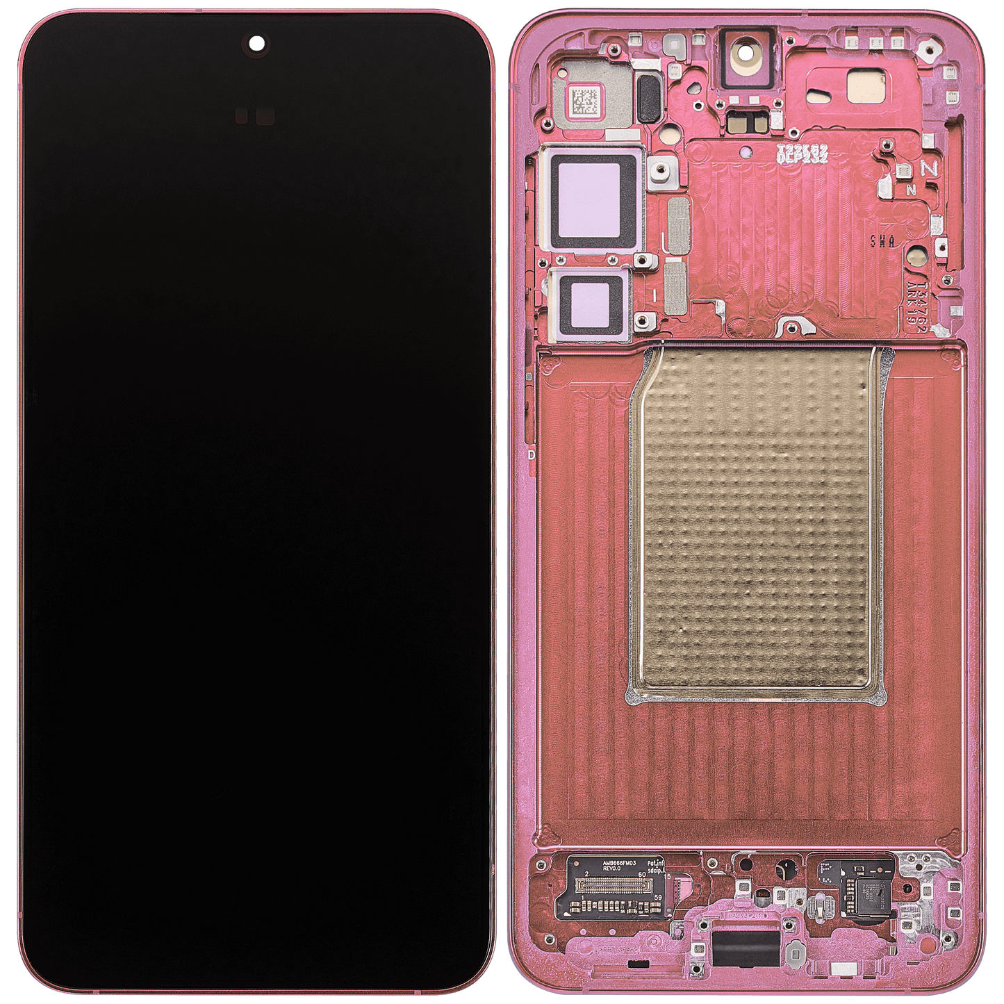 OLED Assembly With Frame For Samsung Galaxy S25 Plus 5G (US & International Version) (Service Pack) (Coral Red)