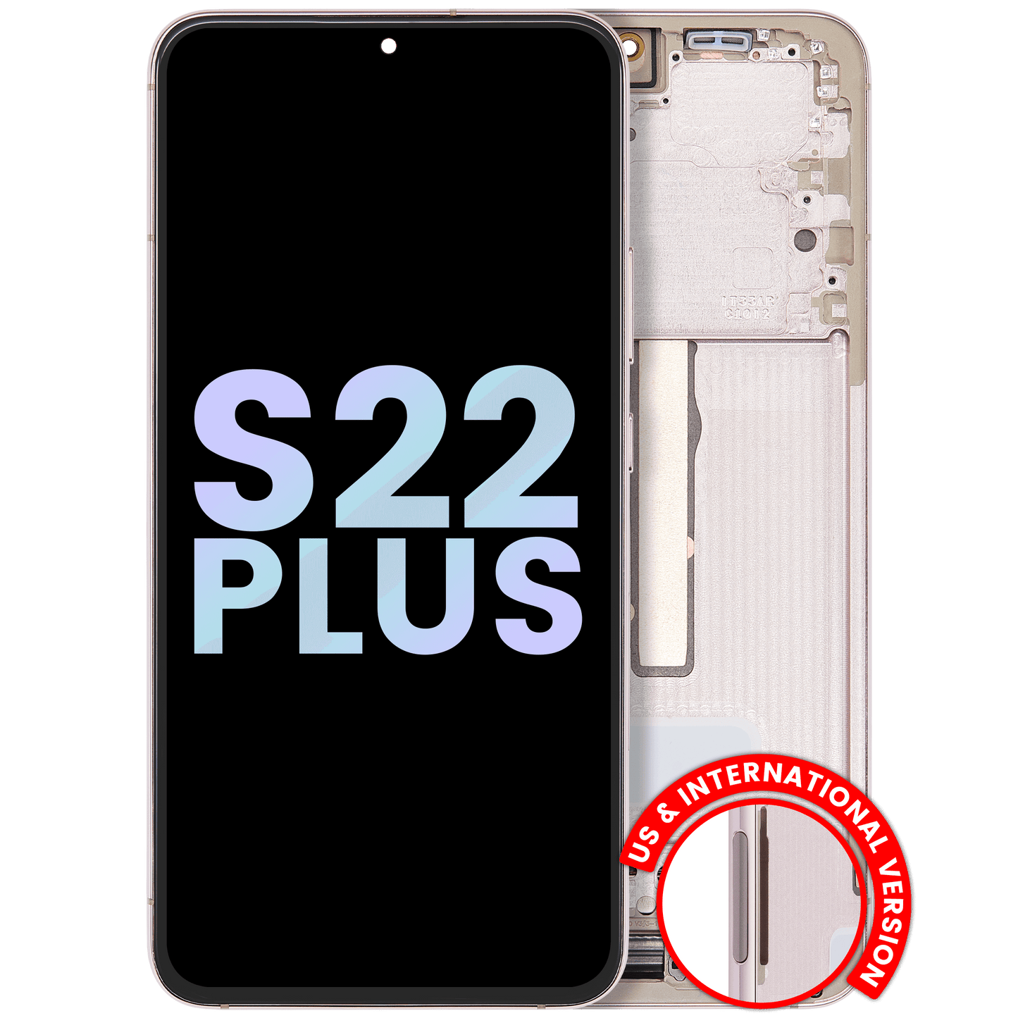 OLED Assembly With Frame For Samsung Galaxy S22 Plus 5G (Service Pack) (Pink Gold)
