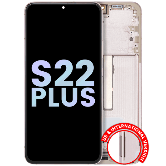 OLED Assembly With Frame For Samsung Galaxy S22 Plus 5G (Service Pack) (Pink Gold)