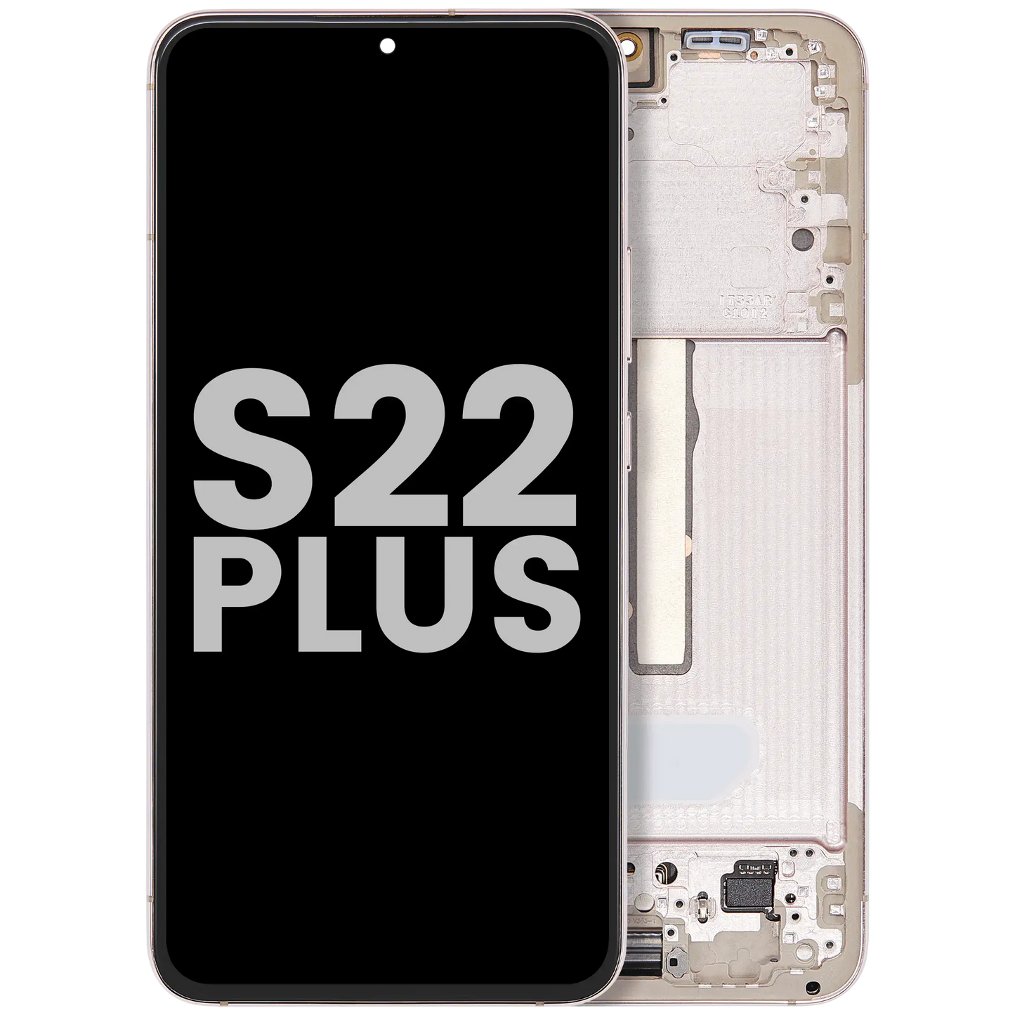 OLED Assembly With Frame For Samsung Galaxy S22 Plus 5G (Used OEM Pull: Grade B/C) (Pink Gold)