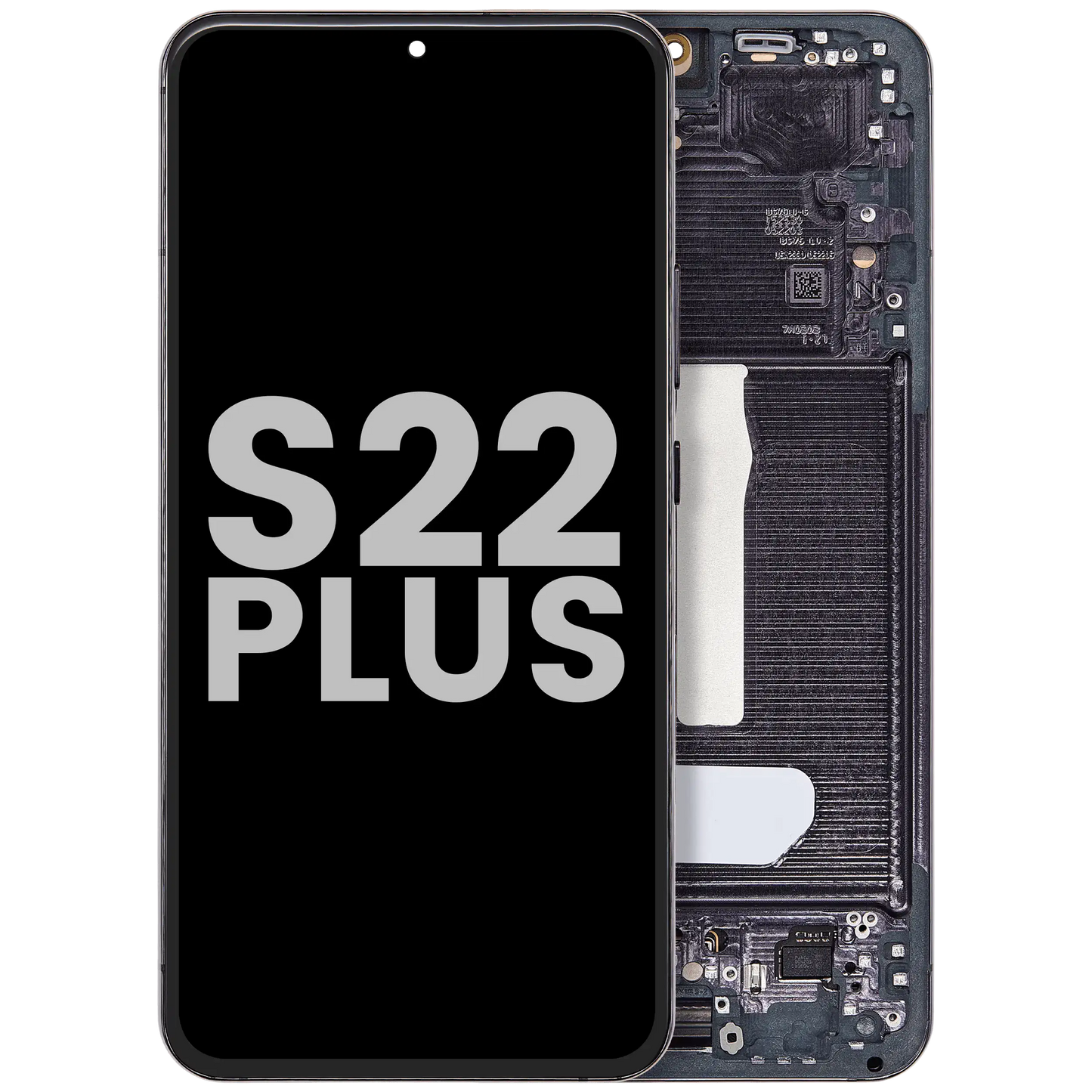 OLED Assembly With Frame For Samsung Galaxy S22 Plus 5G (Used OEM Pull: Grade B/C) (Phantom Black)