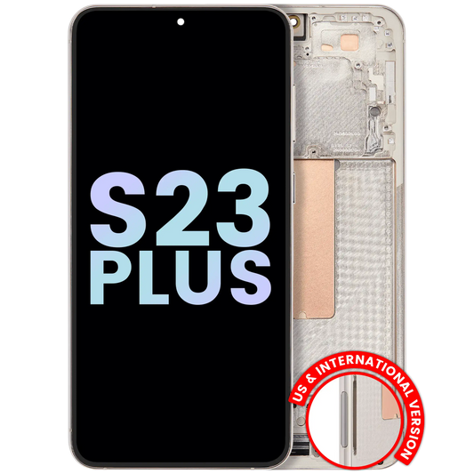 OLED Assembly With Frame For Samsung Galaxy S23 Plus 5G (US & International) (Service Pack) (Cream)