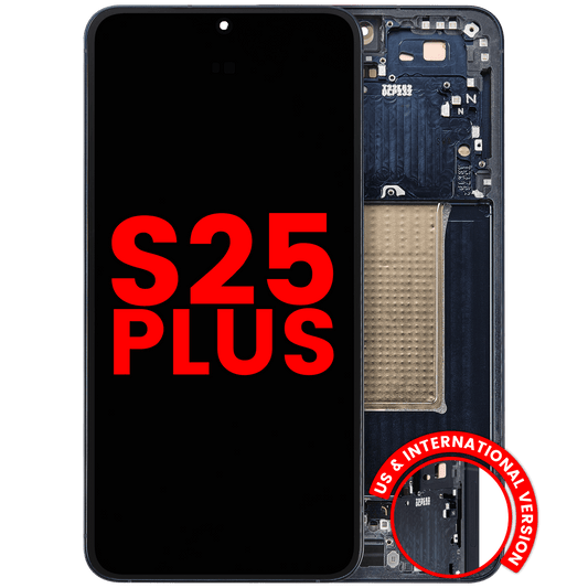OLED Assembly With Frame For Samsung Galaxy S25 Plus 5G (US & International Version) (Aftermarket Plus) (Blue Black)